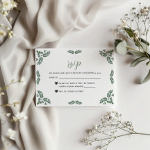 Mexican Talavera Green Floral Minimalist Wedding