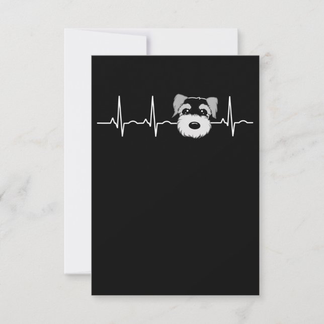 Cartons Réponse Miniature Schnauzer Heartbeat Mini Schnauzer Face (Devant)