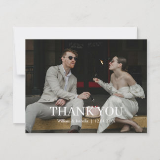 Cartons Réponse Minimalist Modern Flat Thank You Card