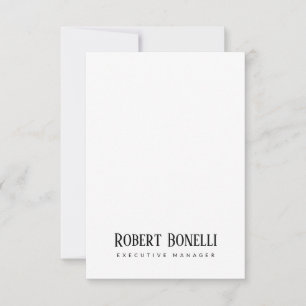 Cartons Réponse Minimaliste uni noir et blanc moderne uni