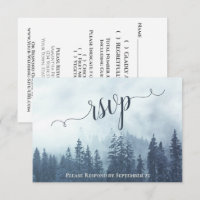 Misty Pines Rustic Blue Forest Mariage extérieur