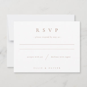 Cartons Réponse Mocha Mousse & White Boho Photo Mariage Moderne