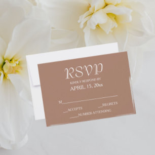 Cartons Réponse Mocha Simple Style Mariage