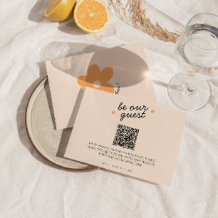 Cartons Réponse Moderne coloré rétro Funky unique QR Code Mariage