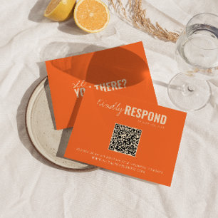 Cartons Réponse Moderne coloré rétro Whimsical QR Code Mariage