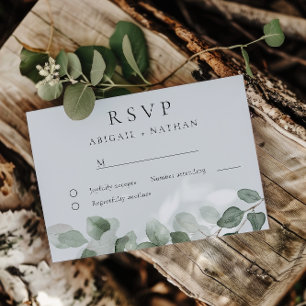 Cartons Réponse Moderne Elégant Mariage d'aquarelle