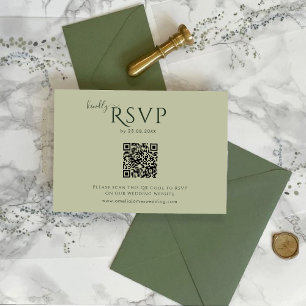 Cartons Réponse Moderne minimaliste Boho Mariage vert sauge