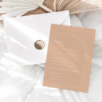 Moderne minimaliste Tan Boho Arch choix de repas