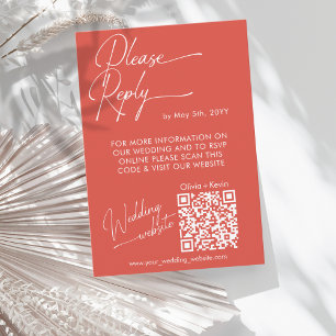 Cartons Réponse Moderne pamplemousse rouge fréquentation Code QR s