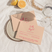 Moderne rose Whimsical Retro amusant Mariage funky