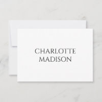 Moderne Simple Blanc Tendance Minimaliste Nom Simp