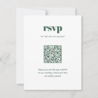 Moderne vert tendance Mix Match Mariage QR Code