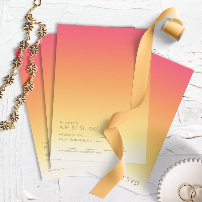 Cartons Réponse Mood Gradient Mariage Hot Summer ID741 (Créateur téléchargé)