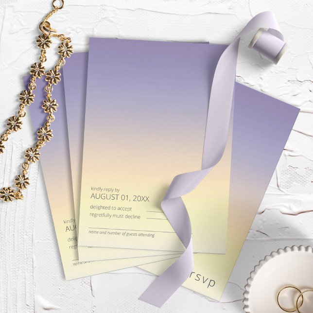 Cartons Réponse Mood Gradient Mariage Indigo Sunset ID741 (Créateur téléchargé)
