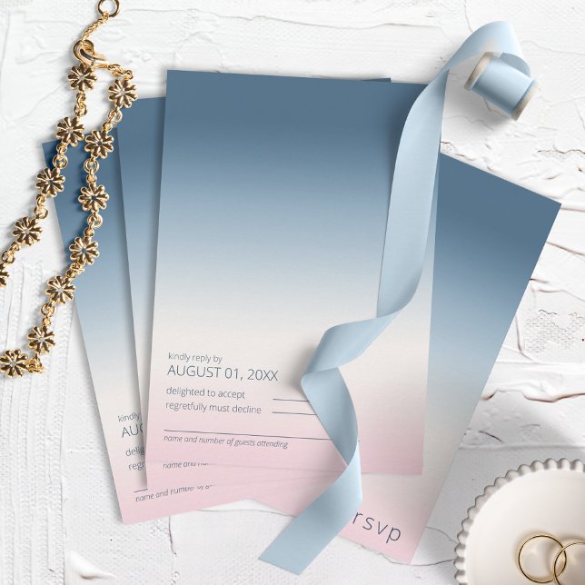 Cartons Réponse Mood Gradient Mariage Prussian Sky ID741 (Créateur téléchargé)