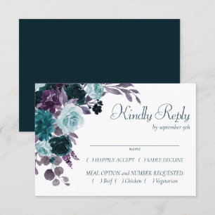 Cartons Réponse Moody Boho   Turquoise Turquoise Dark Floral Entre