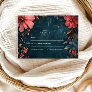 Cartons Réponse Moody Victorian Floral Mariage