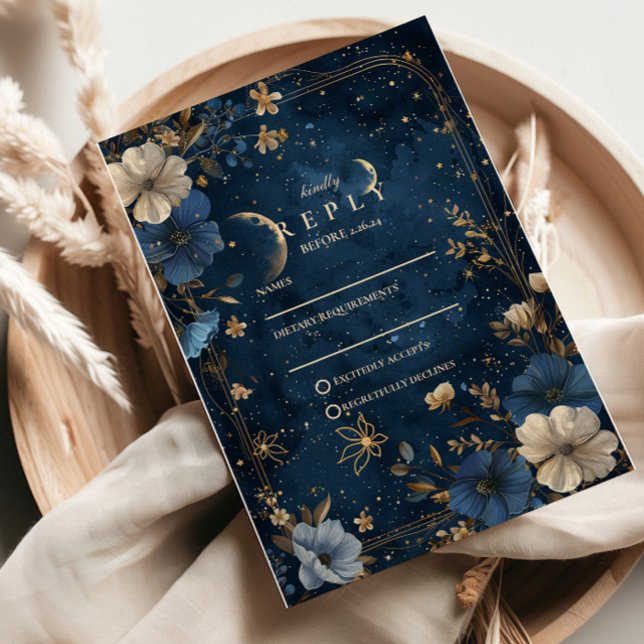 Cartons Réponse Moonlit Starflower Wedding (Créateur téléchargé)