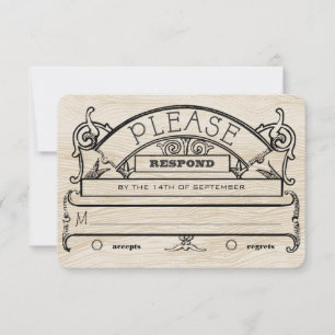 Cartons Réponse Motif de bois rustique de la Renaissance médiévale