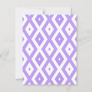 Cartons Réponse Motif de diamants violet et blanc