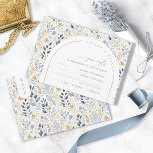 Cartons Réponse Motif de Mariage de fleurs doux ID1045