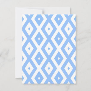 Cartons Réponse Motif diamant bleu et blanc