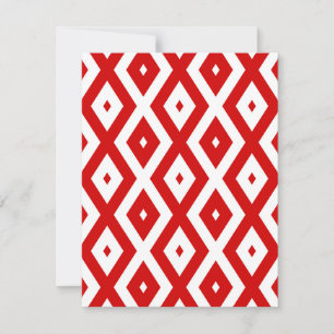Cartons Réponse Motif diamant rouge et blanc