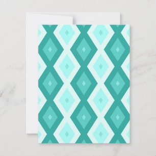 Cartons Réponse Motif diamant turquoise