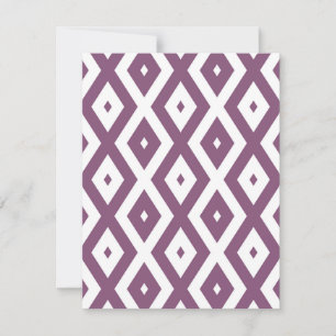 Cartons Réponse Motif en diamant blanc et mauve