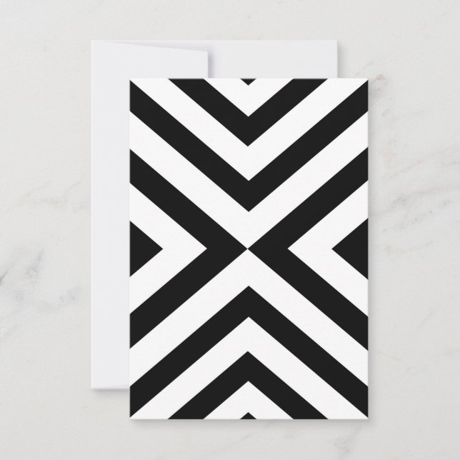 Cartons Réponse motif géométrique Abstrait - noir et blanc. (Devant)