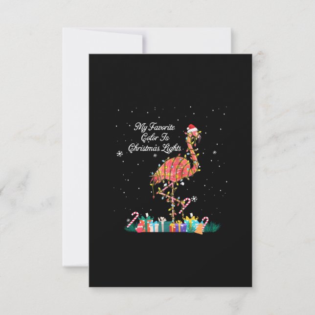 Cartons Réponse My favorite Is Christmas Lights Costume Flamingo (Devant)