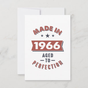 Cartons Réponse Né en 1966 Anniversaire