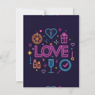 Cartons Réponse Neon Love