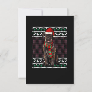 Cartons Réponse Noël Géant Schnauzer Chien Santa Hat Noël laid