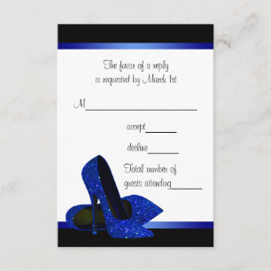 Cartons Réponse Noir Royal Bleu Haut talons femmes Anniversaire RS