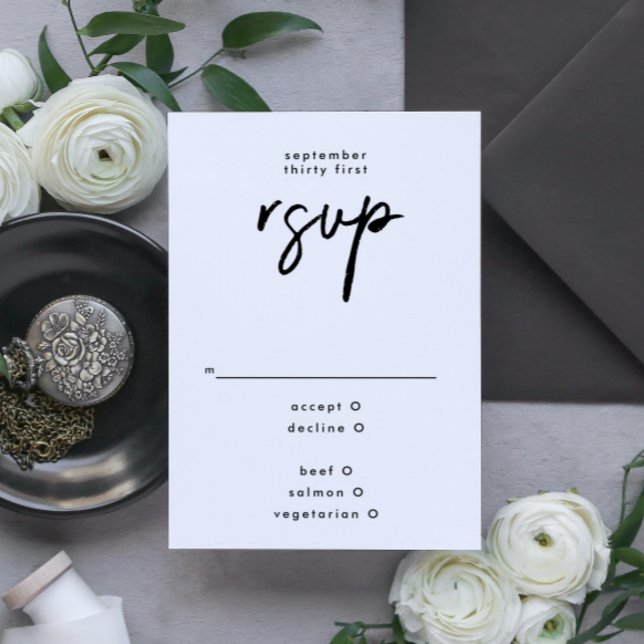 Cartons Réponse Noms personnalisés modernes et élégants Mariage no (Créateur téléchargé)