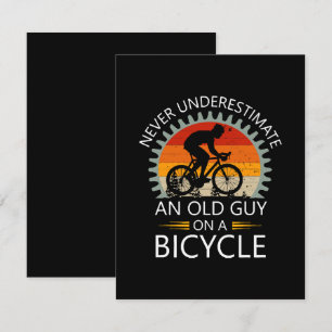 Cartons Réponse N'oubliez jamais un vieux sur un vélo