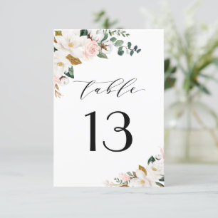 Cartons Réponse Numéros des Mariages de l'or rose et de la Magnoli