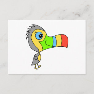 Cartons Réponse Oiseau Toucan coloré.