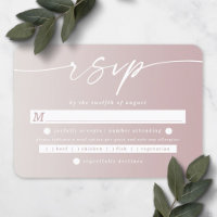 Ombre Dusty Mauve & Hors Blanc Mariage Repas Choix