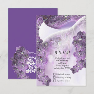 Cartons Réponse Orchidées de fleurs violettes
