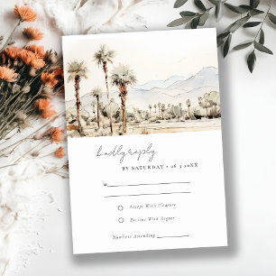 Cartons Réponse Palm Springs California Mariage paysager