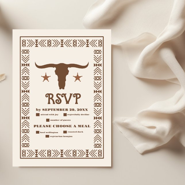 Cartons Réponse Pays du Sud-Ouest Ranch Mariage de l'Ouest (Créateur téléchargé)
