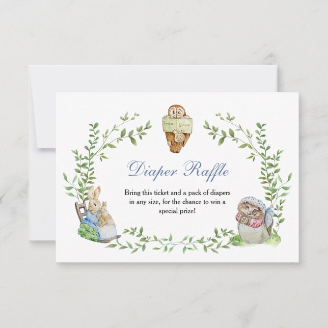 Cartons Réponse Peter Rabbit Amis Diaper Raffle (Devant)