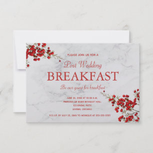 Cartons Réponse Petit-déjeuner de marbre gris aux baies rouges mod