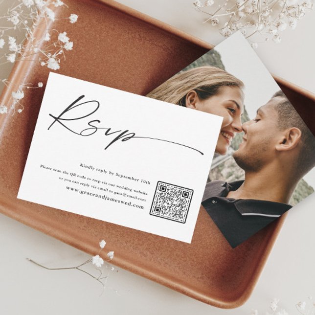 Cartons Réponse Photo de code QR noir et blanc (Créateur téléchargé)