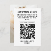 Photo Minimal Retro Mariage noir Qr Code