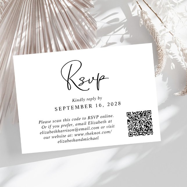 Cartons Réponse Photo moderne Mariage de code QR (Créateur téléchargé)