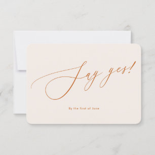 Cartons Réponse PixDezines dit Oui minimaliste Luxe Calligraphie