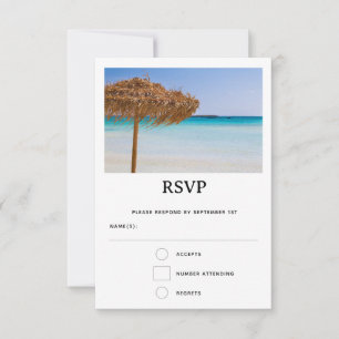 Cartons Réponse Plage tropicale panoramique avec mariage sous un p